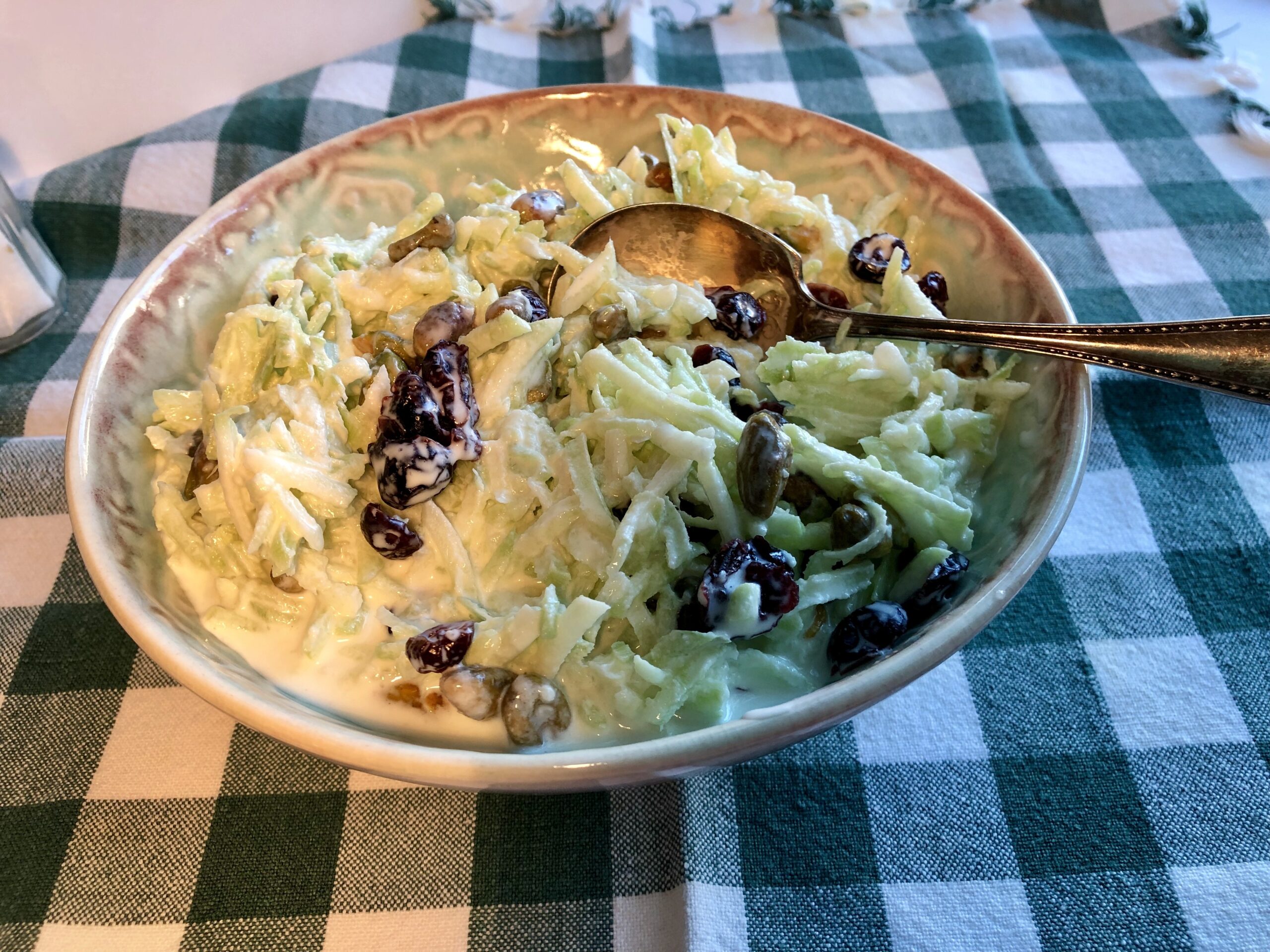 Broccoli Slaw with Cranberries and Pistachios