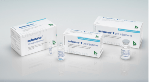 3 boxes of Selenase and vials of clear liquid