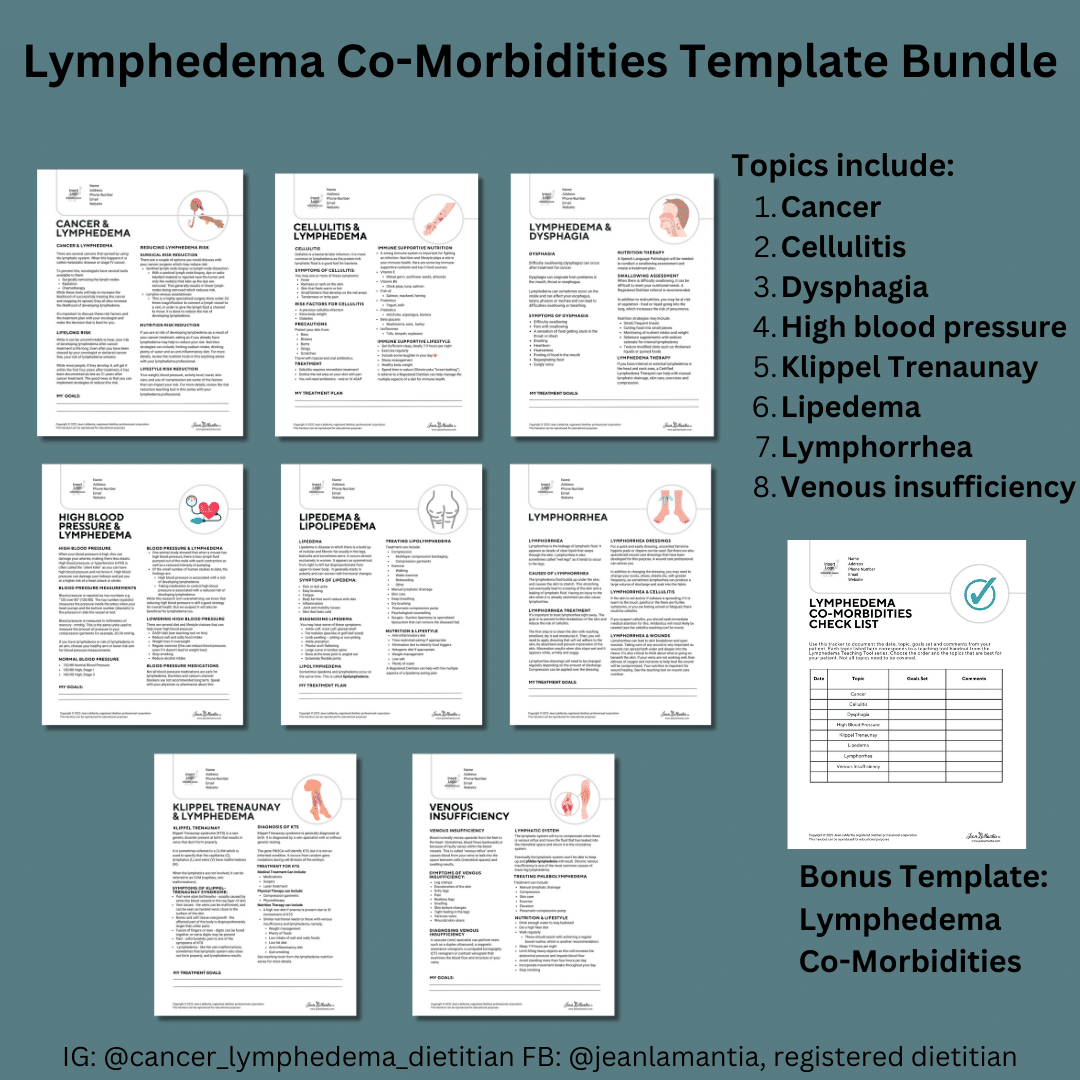 Lymphedema Co-Morbidities Teaching Tool Templates